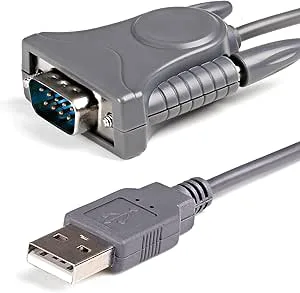 StarTech.com 91 cm (3 fot) USB till seriell kabel, DB9/DB25 RS232 till USB-omvandlare, produktig, USB till seriell adapter