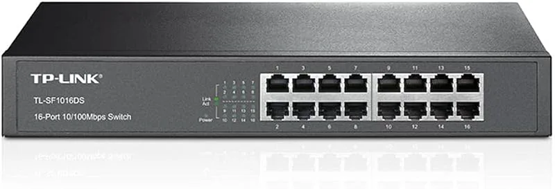 TP-Link TL-SF1016DS 16-portars 10/100 Mbps Desktop/rackmonterad switch