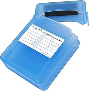 LogiLink UA0132 hårddisk skyddsfodral för 2 x 6,4 cm (2,5 tum) HDD