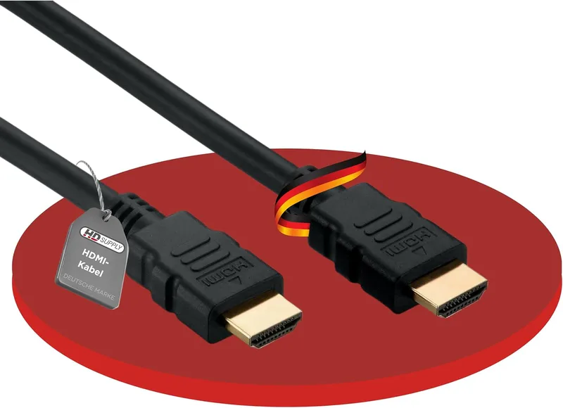 connection cable, HDMI plug/Stecker, 4K, BASIC, 1,0m, black