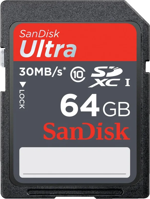 64 GB Sandisk Ultra SDXC CL10 200X minneskort