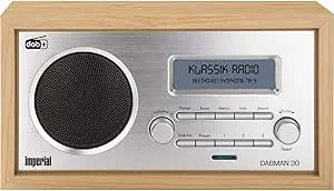Imperial Dabman 30 Digital Radio (DAB +/DAB/FM, Aux In, inkl. Strömförsörjning) Naturlig/Silver