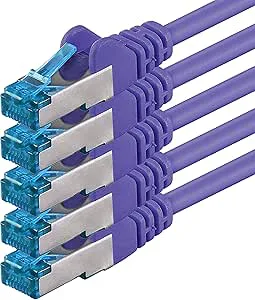 1aTTack - 0,5 m - Cat6 Cat6a Lan RJ45 8P8C 10 Gbps lila