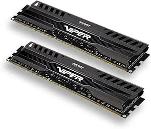 Patriot Viper 3-serien, Svart Mamba, DDR3 8 GB (2 x 4 GB) 1 600 MHz Dual Channel Kit (PV38G160C9K)