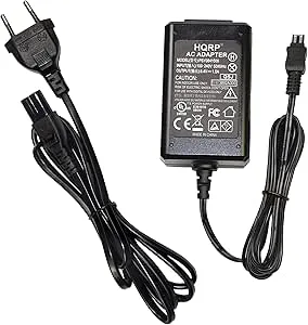 HQRP AC-adapter, kompatibel med Sony HandyCam HDR-SR220, DCR-HC21, DCR-HC22E, DCR-HC23E, DCR-HC24E, videokamera