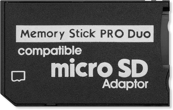 OcioDual Micro SD 64GB minneskortsadapter till Memory Stick PRO MS svart omvandlare läsare för PSP 1000/2000/3000