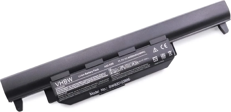 vhbw Li-Ion batteri 4400 mAh (11,1 V) för bärbar dator Asus A45D
