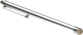 System-S Stylus penna textilfiber spets pekpenna kapacitiv skärm ingång penna silver för smartphone pekskärm mobiltelefon surfplatta PC PDA