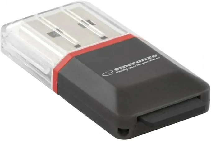 ESPERANZA MicroSD-kortläsare EA134K | Svart | USB 2.0 | (MicroSD Pen Drive) (EA134K