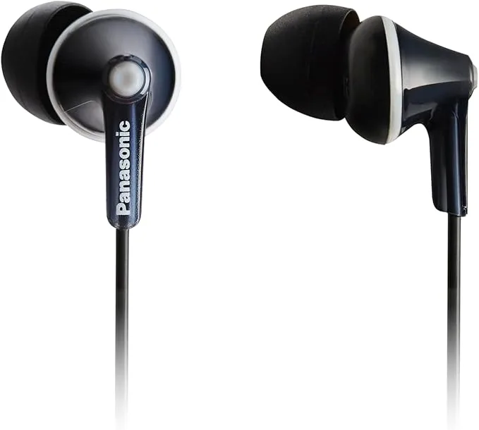 Panasonic RP-HJE125E-K Hörlurar, Svart, 1,1 m