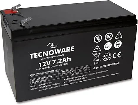 Tecnoware Power Systems 12V 7Ah förseglat blybatteri
