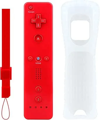 Motion Sensor Bluetooth Wireless Remote Controller Compatible for Nintendo Wii Console Game Color Red