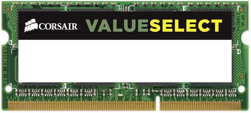 Corsair Value Select SODIMM 4 GB (1 x 4 GB) DDR3 1600 MHz C11-minne för bärbara datorer/bärbara datorer – svart