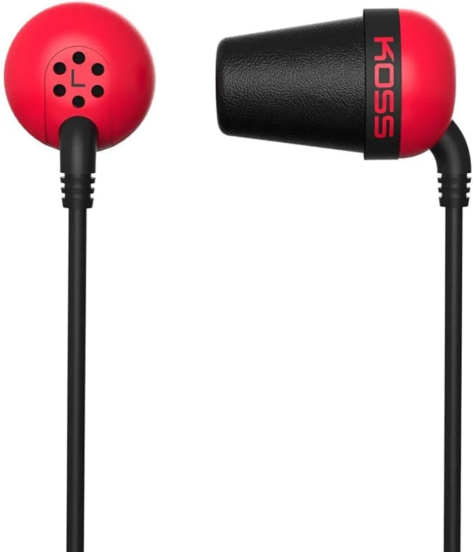 KOSS PLUG R headphone Intraaural In-ear Red