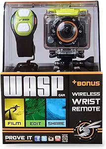 Wasp Cam 9900DR-EU HD action sportkamera och wifi/handledsfjärrkontroll, orange