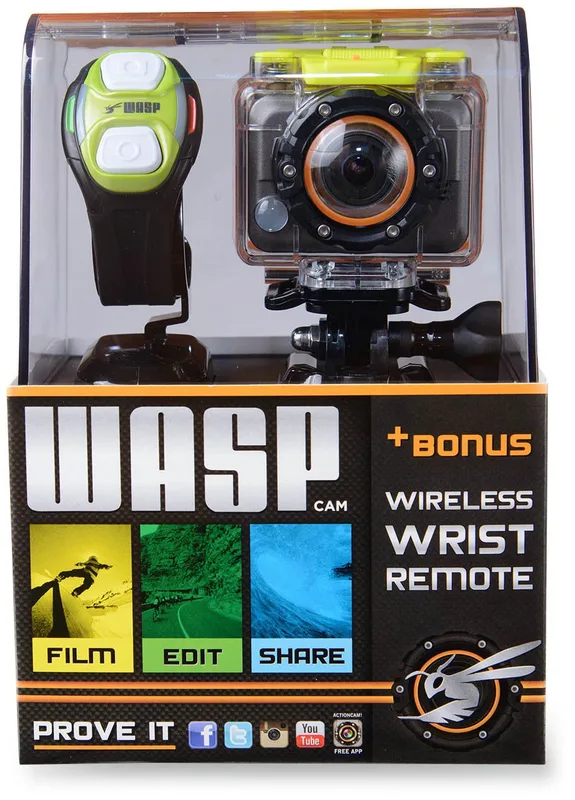 Wasp Cam 9900DR-EU HD action sportkamera och wifi/handledsfjärrkontroll, orange