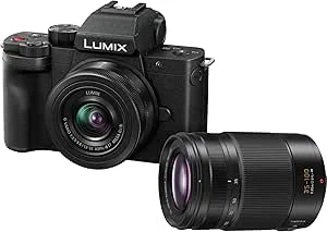Panasonic Lumix DC-G100DWEGK fyra tredjedelar spegelfri mikrokamera med Lumix G Vario 12-32 mm F3.5-5.6 och 45-150 mm