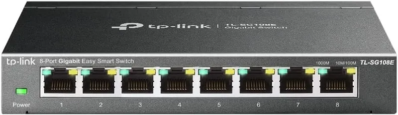 TP-Link TL-SG108E Managed Switch 8 Port Gigabit Ethernet LAN Switch