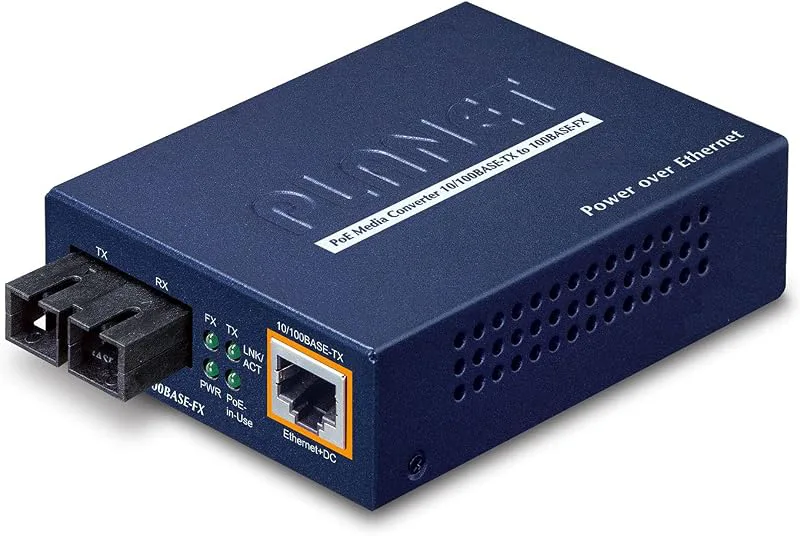 PLANET FTP-802S15 mediakonverterare för nätverk 100 Mbit/s 1310 nm Enkelläge Blå