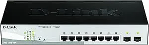 D-Link DGS-1210-10P/E Gigabit Smart+ Switch 10-port varav 8x PoE-portar och 2x SFP
