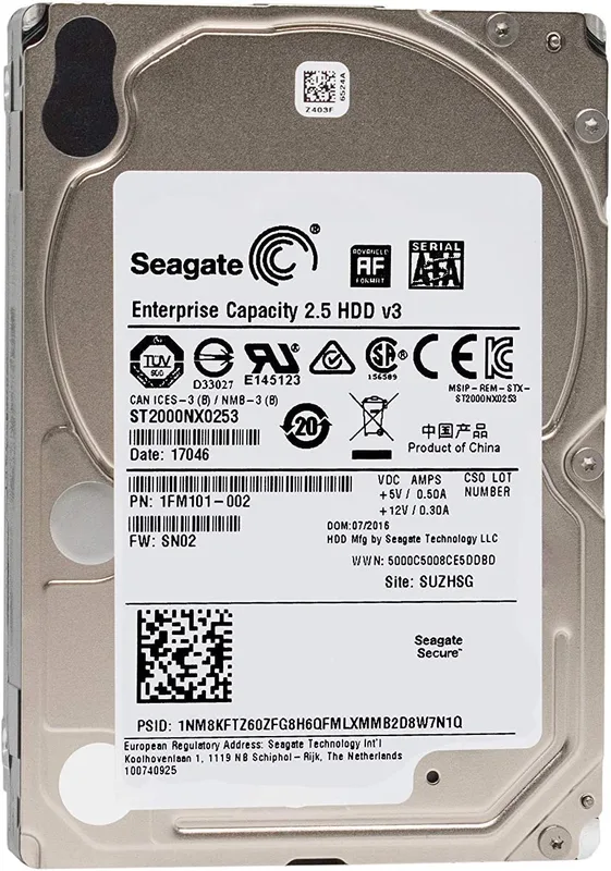 Seagate ST2000NX0273 Enterprise Capacity 2.5 HDD – Hårddisk – 2 TB