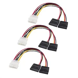 Cable Matters ® 3-pack 4-polig Molex till Dual SATA Power Y-kabeladapter