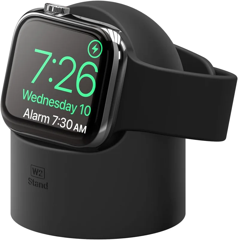 elago W2 laddningsställ kompatibelt med Apple Watch Ultra3/Ultra2/Ultra, 11/10/9/8/7/6/5/4/3/2/1, SE3/SE2/SE (49/46/45/44/42/41/40/38 mm), Nightstand-