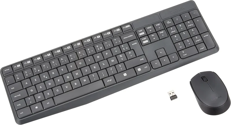 Logitech MK235 Combo med trådlöst tangentbord och mus för Windows
