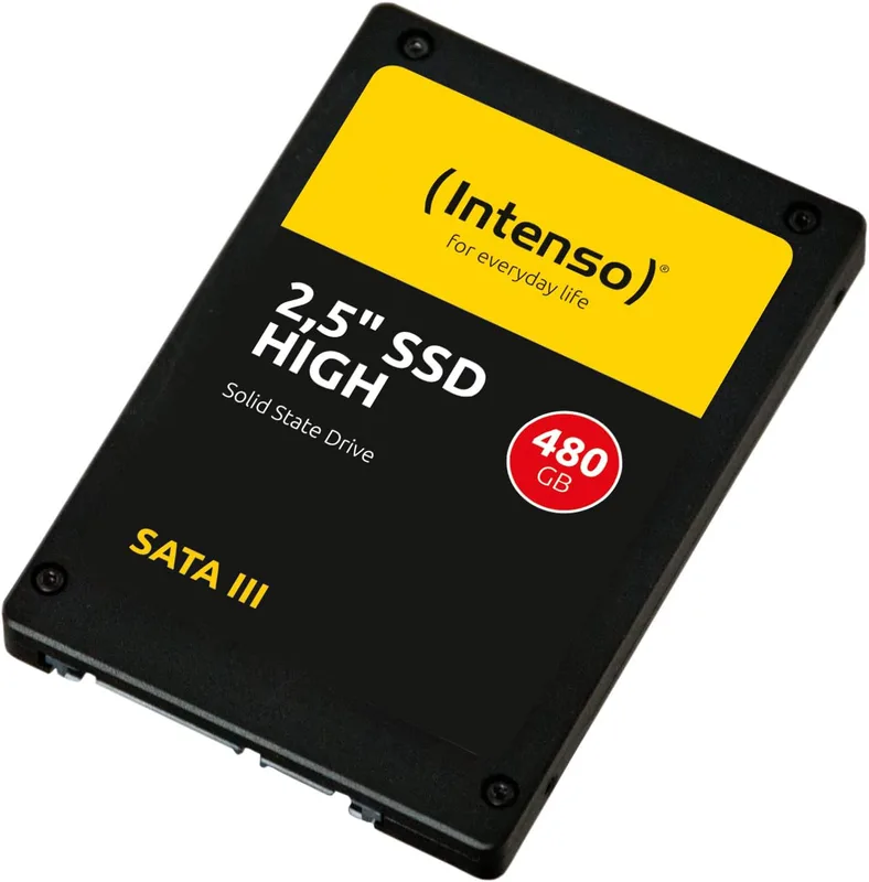 Intenso högpresterande intern SSD Sata 6,35 cm 480GB svart
