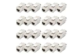 DIGITUS Keystone-modul Cat-6A skärmad – 24 stycken – standardversion – RJ45-uttag – 500 MHz 10GBase-T – AWG 26-22 – verktygsfri montering