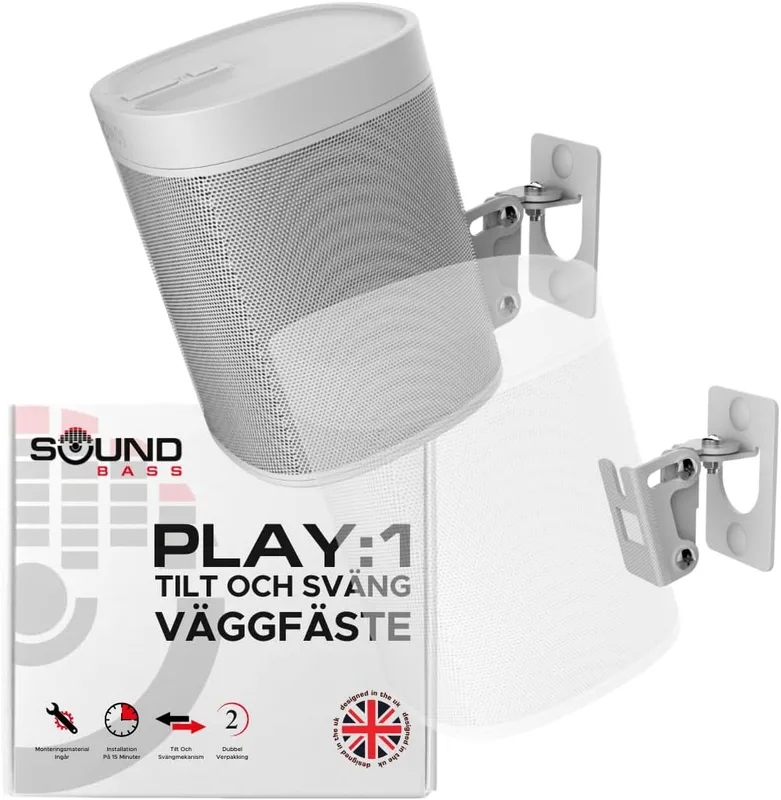 Sound bass 2 x Sonos Play:1 Väggfäste