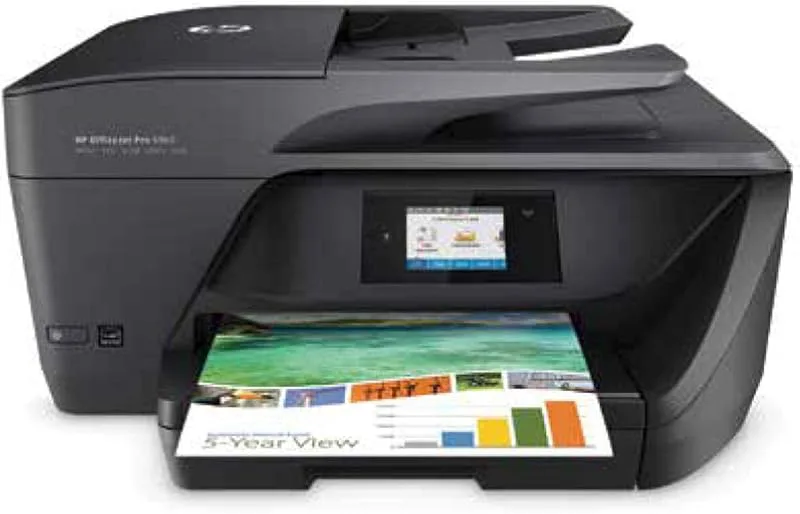 HP OfficeJet Pro 6960 multifunktionsskrivare (Instant Ink, skrivare, skanner, kopiator, fax, WLAN, LAN, Airprint) med 3