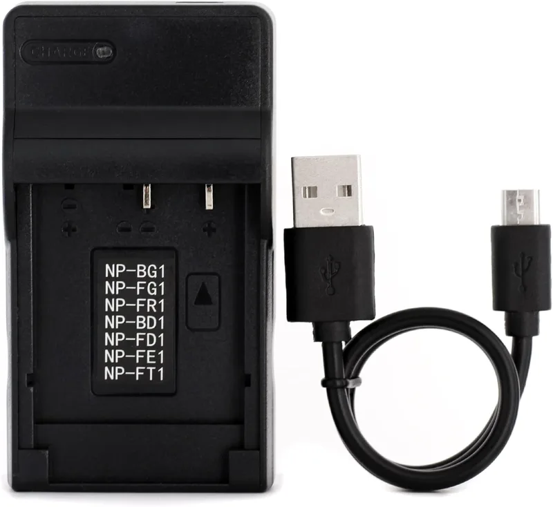 Norifon NP-BG1 USB-Laddare för Sony Cyber-shot DSC-H50 DSC-H55 DSC-H70 DSC-H90 DSC-HX30V DSC-HX5V DSC-HX7V DSC-HX9V DSC-W150 DSC-W290 DSC-W22