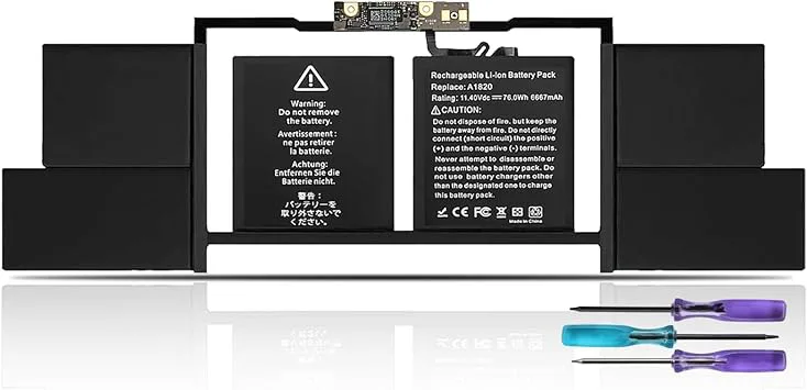 K KYUER 76Wh A1820 Laptop Batteri för MacBook Pro 15" A1707 Touch Late 2016 Mid 2017
