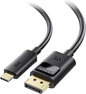 Cable Matters 32,4Gbps enkelriktad USB C till DisplayPort 1.4 kabel 1,8 m, stöd för 8K@60Hz / 4K@240Hz, Thunderbolt 4 till DisplayPort, svart – ej för portabel USB-C-skärm