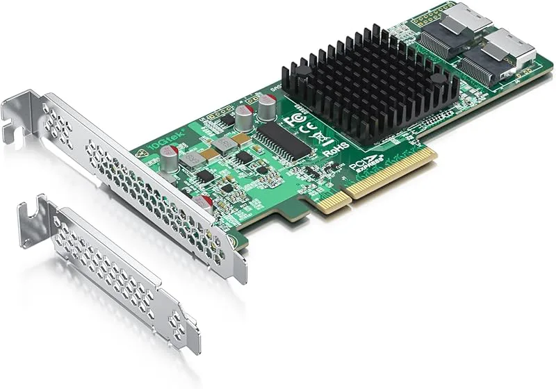 Internal PCI Express SAS/SATA HBA RAID Controller Card, SAS2008 Chip, X8, 6Gb/s, Same as SAS 9211-8I