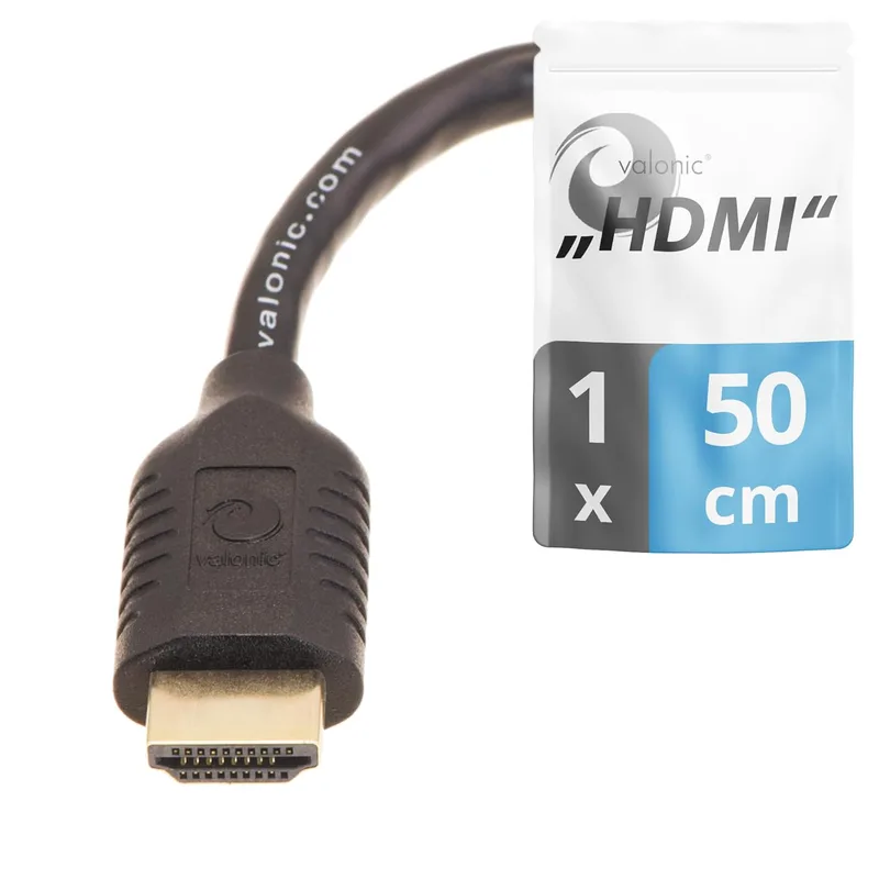 valonic HDMI-kabel kort, 50cm