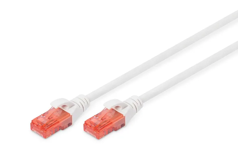 DIGITUS LAN-kabel Cat 6 – 5 m – RJ45 nätverkskabel – UTP oskärmad – kompatibel med Cat6A och Cat5e – vit