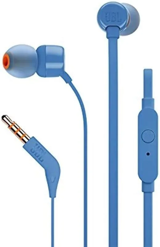 JBL T110 trådbundna universella in-ear hörlurar med