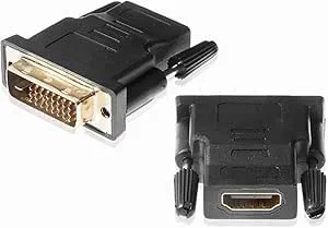 Poppstar 2x HDMI (hona) till DVI-D kontakt (hane)