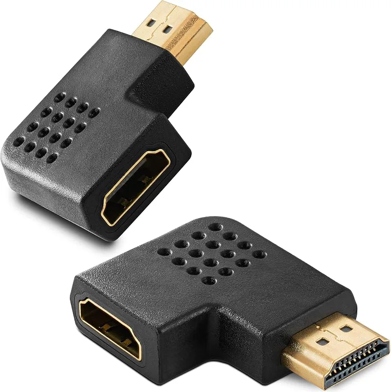 Poppstar 2x HDMI-vinkelkontakt 270 grader horisontell