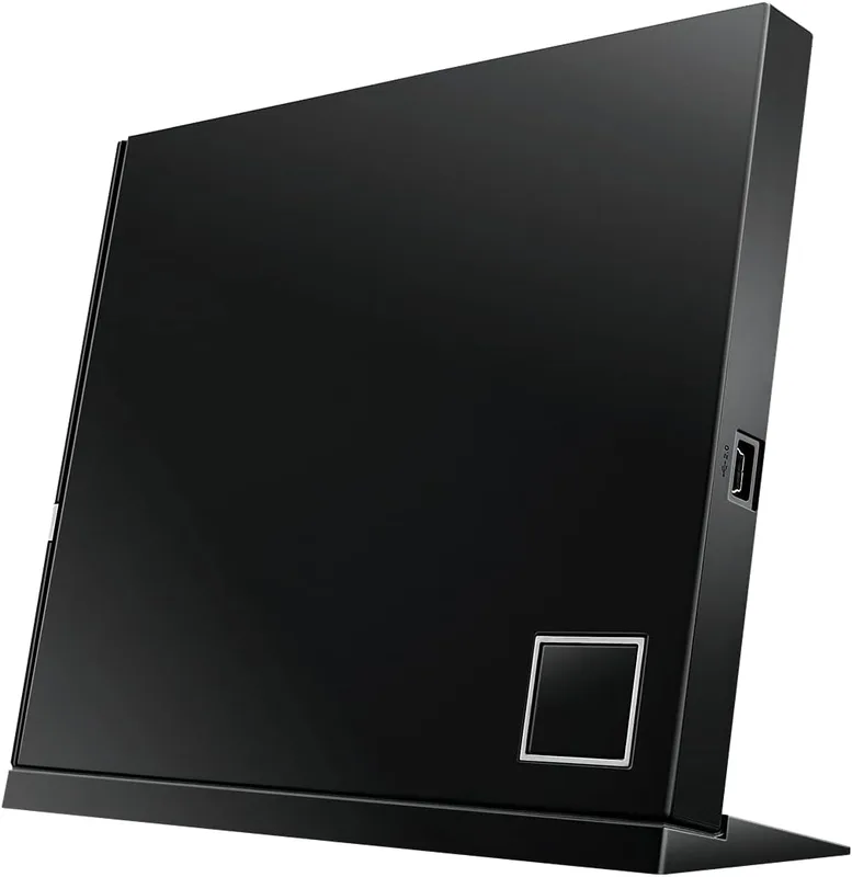ASUS SBW-06D2X-U Blu-ray tunn brännare (M-skivstöd, kompatibel med Windows 7/8/10/11 och Mac OS, 6-vägs Blu-ray-läshastighet) svart