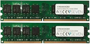 V7 V7K64004GBD stationär dator DDR2 DIMM-minne 4 GB (2 x 2 GB KIT, 800 MHZ, CL6, PC2-6400, 240pin, 1,8 V)