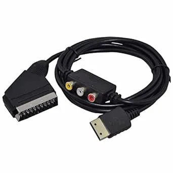 Retrogame Sega Dreamcast RGB scart-kabel med AV Box Adapter