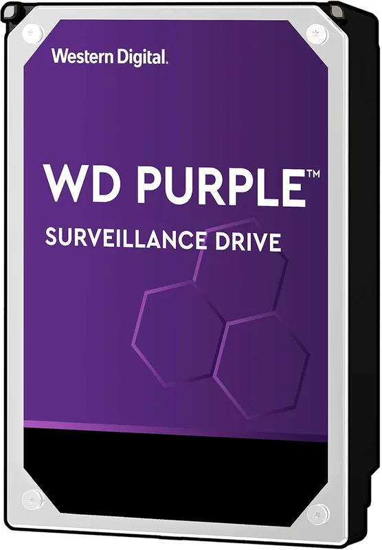 WD Purple intern hårddisk 6 TB (3,5 tum, hårddisk för övervakningskamera, 5 400 varv/min, 360 TB/år arbetsbelastning, SA