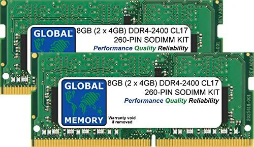 8GB (2 x 4GB) DDR4 2400MHz PC4-19200 260-PIN SODIMM MINNE RAM KIT FÖR INTEL 27 TUM RETINA 5K IMAC (2017)