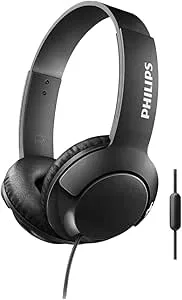 Philips SHL3075BK BASS+ On-Ear hörlurar med mikrofon