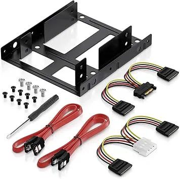 deleyCON Monteringsram SET för 2x 2,5" Hårddiskar SSD