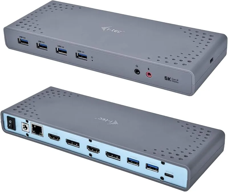 i-tec USB-C/A 4K dubbel display dockningsstation