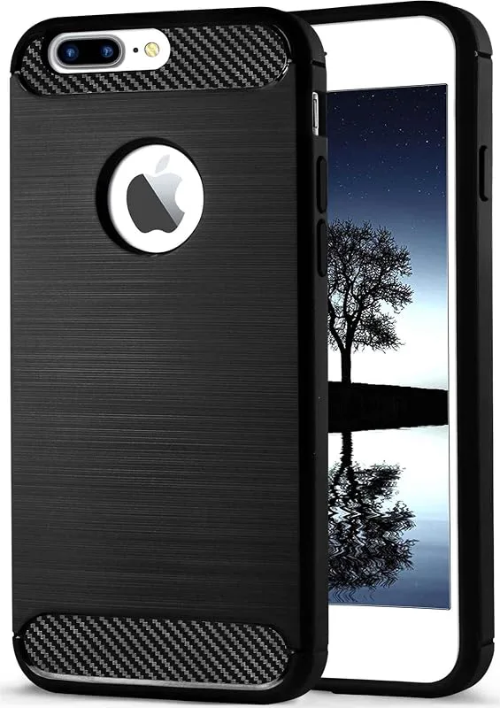 iPhone 7 Plus skal silikon svart [OneFlow Shift Cover]